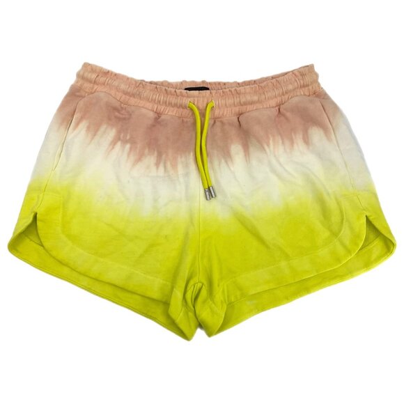 ATM Pink Yellow Tie Dye High Waist Drawstring ShortsNWT